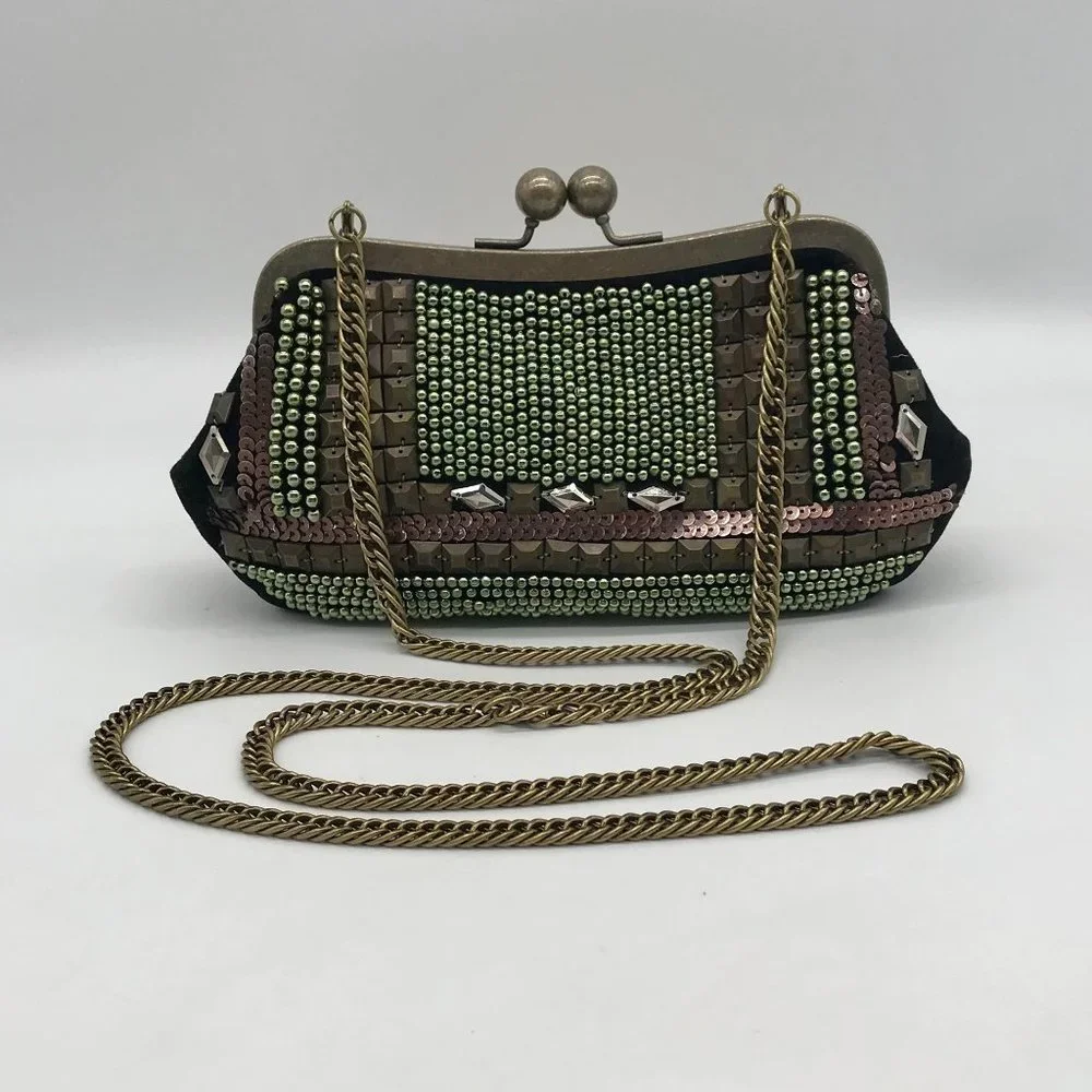 Chico's Vintage Beaded Suede Clutch_2
